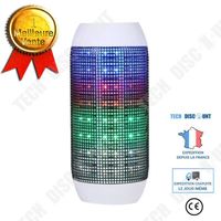 TD® Haut-parleur pulsé LED / Enceinte Lampe Lanterne Speaker Electronique Bluetooth-Blanc / LED multicolore / Son claire fluide