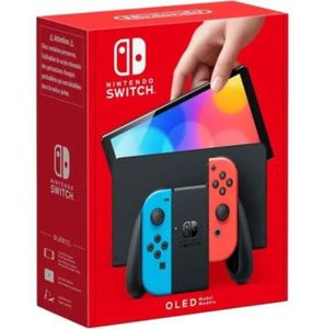 CONSOLE NINTENDO SWITCH Console Nintendo Switch - Modèle OLED • Bleu Néon & Rouge Néon