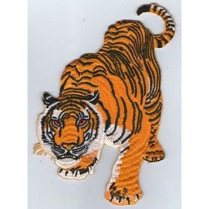 MAGNIFIQUE ECUSSON PATCH PATCHE THERMOCOLLANT TETE DE TIGRE DIMENSIONS 9,5 X 8CM