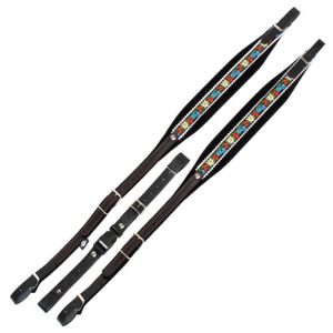 Sangles Accordéon Luxe 8 Cm – Cuir Véritable & Velours, Fabrication 100% Italienne Castelfidardo, Rembourrage Épais 1,8 Cm, Confort Pro Pour Basses 48-120