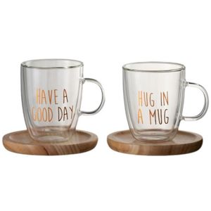 Dessous de verre en bois pour boissons Bière Verre à vin Thé Tasse à café Mug avec éléphant à découper et support de dessous de verre Poule 