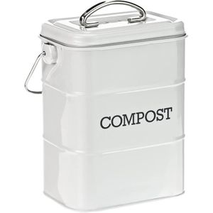 Poubelle Compost Cuisine 3.5L Joejis - Boite Compost en métal sans  Plastique - Filtres à Charbon - Gris - Cdiscount Jardin
