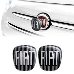 DÉCORATION VÉHICULE Autocollant Fiat 3D Remplacement Logo Noir pour 50