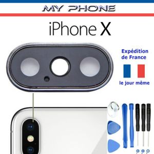 Lentille Caméra Arrière + Anneau Support Pour IPhone 6S Plus - Argenté - Neuf