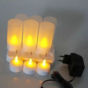 Eywamage Lot de 10 bougies chauffe-plat blanches sans flamme avec contrôle  à distance, scintillement de batterie LED : : Cuisine et Maison