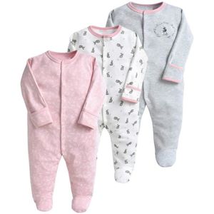 PYJAMA Pyjama pour Bébé Lot de 3 Combinaison en Coton Gar