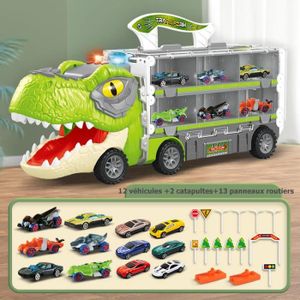 VEHICULE PORTEUR Dinosaur Toy Transporter Avec 12 Toy Cars Dinosaur