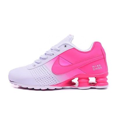 Baskets Nike Air Shox Femme Chaussures de Entrainment Blanc Rose Blanc rose Cdiscount Chaussures