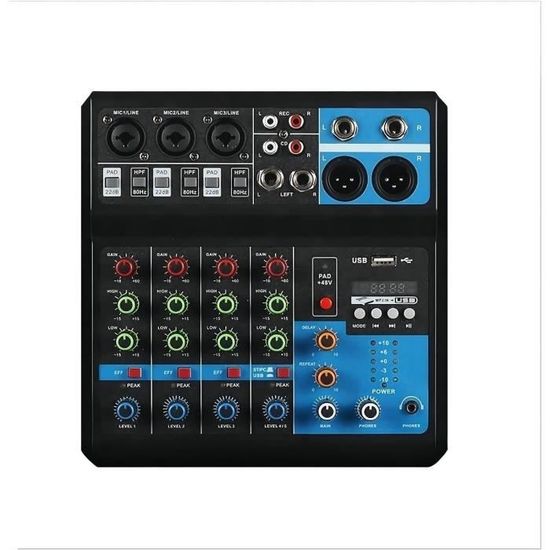 Contrôleur DJ Enfant - Table De Mixage Avec Micro, Effets Lumineux Et Bluetooth - Jouet Musical Fête