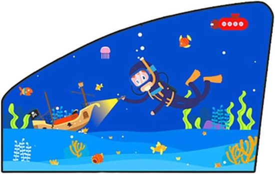 Pare-Soleil Avant Voiture 140x70cm, Pliable Isolation Thermique, Motif Dessin Animé