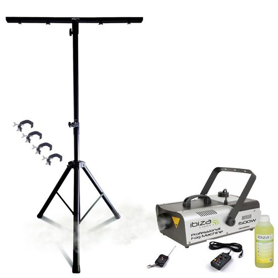 Pack Lumière DJ : 2 Pieds + Boîtier 8 Voies + Crochets - Pour Soirée, Anniversaire