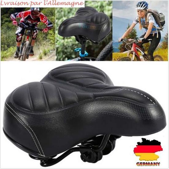Selle Vélo Confort douillette Noir Utilisation Durable Siège Saddle Bicycle  Sport Noir HB056 - Cdiscount Sport