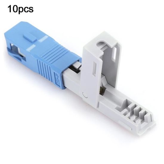 50 Connecteurs Rapides Fibre Optique SC/APC Vert - Adaptateurs Montage à Froid