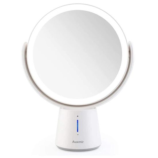 Miroir Maquillage LED Auxmir 72 Lumières - Rechargeable USB 1500mAh - 3 Couleurs, Gradation - Pliable Et Portable - écran Tactile