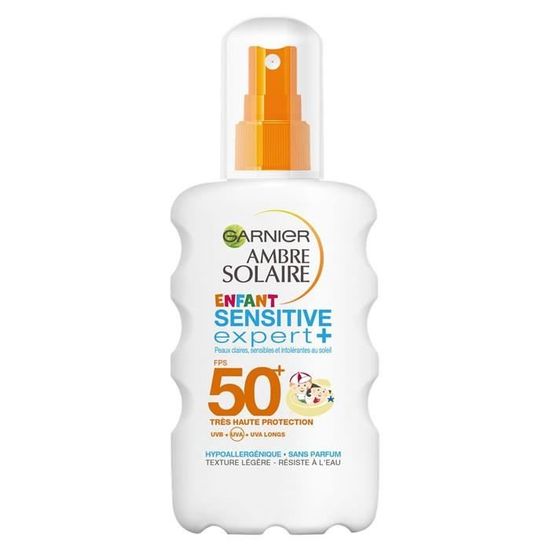 Crème Solaire Enfant Garnier Ambre Solaire RESISTO IP50+ - Très Haute Protection 200ml - Hydratante