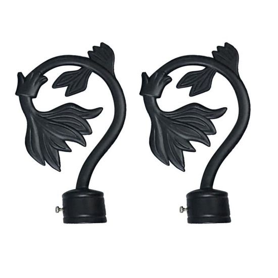 Embouts Tringle à Rideau GORGECRAFT Lot 2 - Cage à Billes Noire 28mm, Design Vintage Décoratif