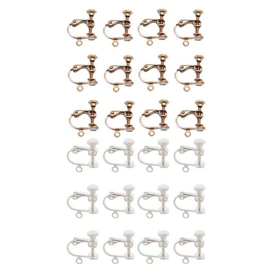 8 Boucles D'oreille Clip Sans Perçage - Acier Inoxydable, 4 Couleurs, Unisexe