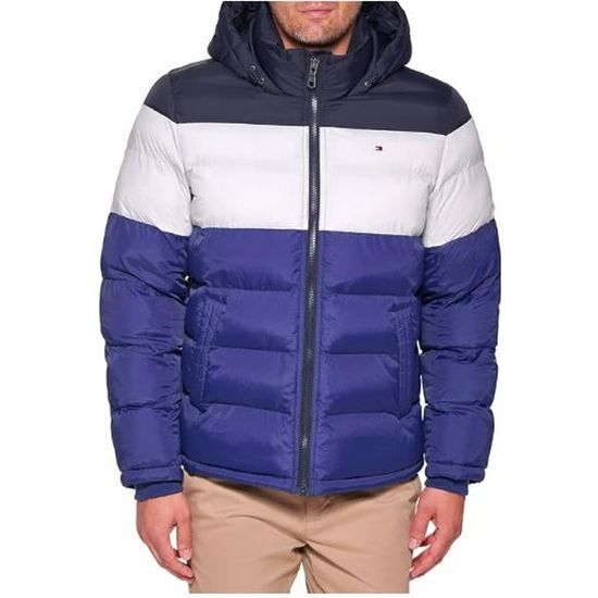 Tommy Hilfiger Manteau Veste Doudoune Homme Bleu avec capuche