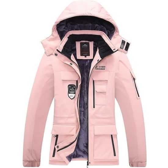 Veste Hiver Femme Capuche 3 En 1 Imperméable Chaude Doublure Polaire Pour Alpinisme Camping Randonnée - Vert Vert - Prêt-à-Porter