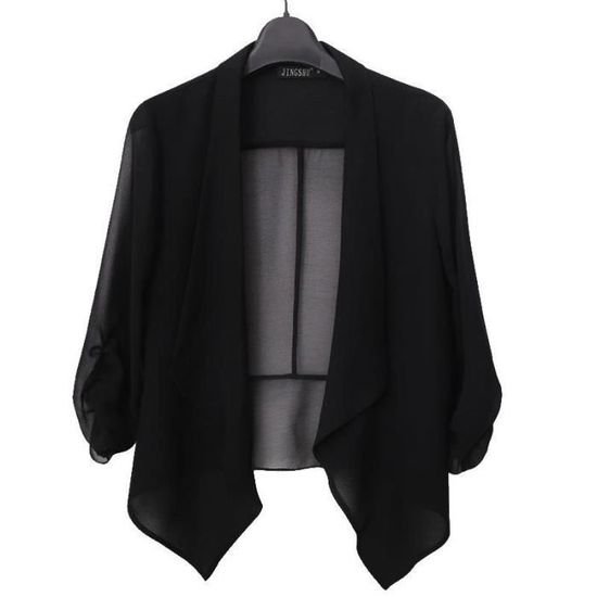Boléro Femme Mousseline Courte - Châle Élégant Pour Soirée Et Mariage