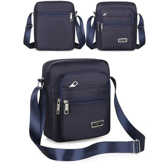 Sacoche Bandoulière Homme Étanche - Sling Bag Avec Poche Écouteurs - Idéal Randonnée Et Voyage