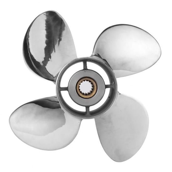 CEN Hélice 11 Hélice Hors-bord 11.6x12 RH RH 4 Lames En Acier Inoxydable Pour Moteur Yamaha 25