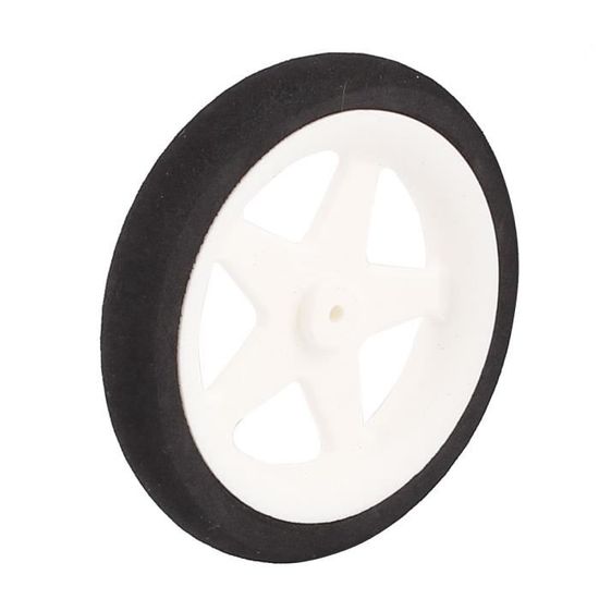 3 Roues éponge Pour Avion RC - Diamètre 60mm, Hauteur 8mm, Axe 2mm - Légères Et Amortissantes - Noir Et Blanc