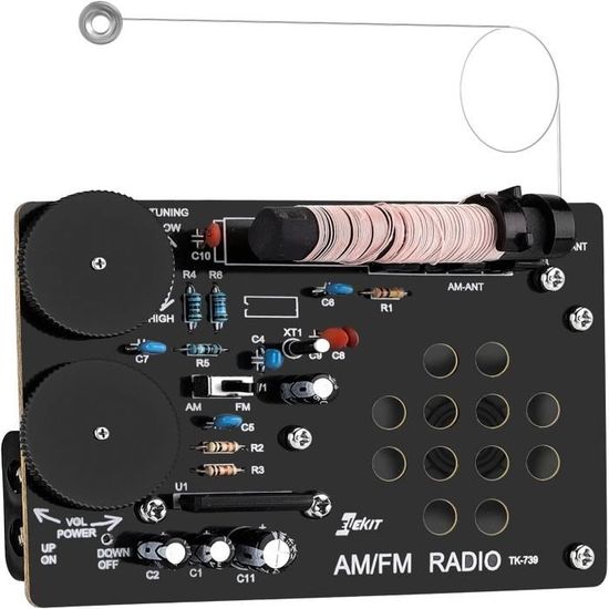 Kit électronique à monter soi-même - TRAHOO - Radio FM - Noir - Facile à  souder et à utiliser - Cdiscount Bricolage