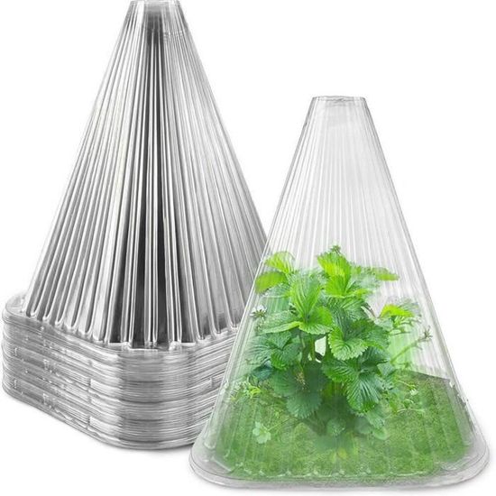 Jixsloft Lot De 50 Cloches De Jardin Réutilisables Pour Plantes, Housses De Protection Contre Les Animaux, Les Escargots, Les Oiseaux, Les Poulets