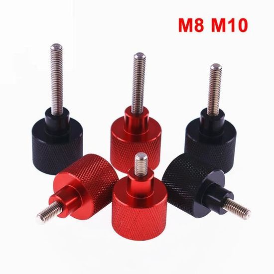 VIS,M10-15mm-Black--Vis à molette en alliage'aluminium, M8 M10, noir et  rouge, longueur 10 100mm, 1 pièce - Cdiscount Bricolage