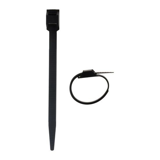 Lot De 100 Colliers De Câblage 9x180mm Noir Zenitech - Attaches Solides Et Durables