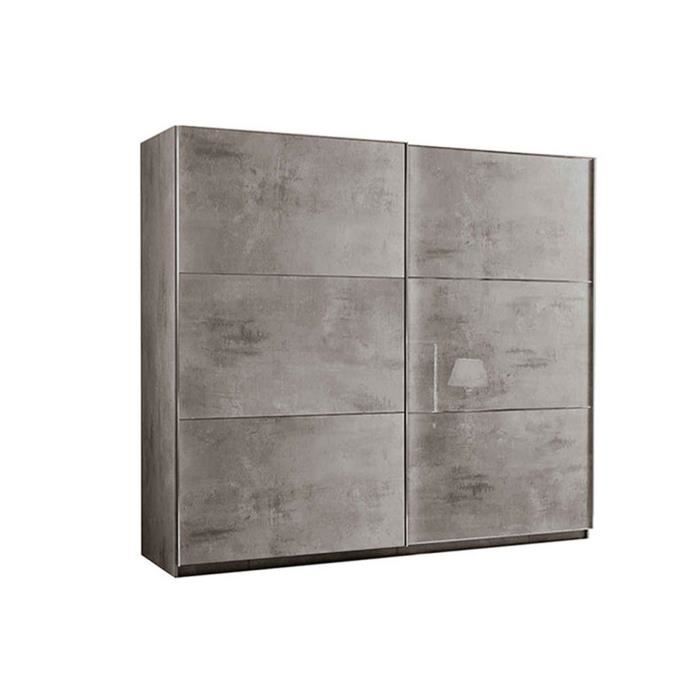 SIROLO LAQUE MARBRÉ TAUPE ARMOIRE 180 MODERNE : L'Armoire 2 Portes Bois Coulissantes