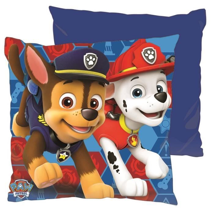 3 Dimensions polyester qualit/é velours Coussin fantaisie Enfant Paw Patrol Chase Pat Patrouille