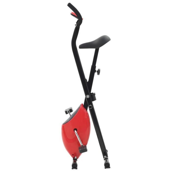 Vélo d'appartement X-Bike Resistance à courroie Rouge-MEE