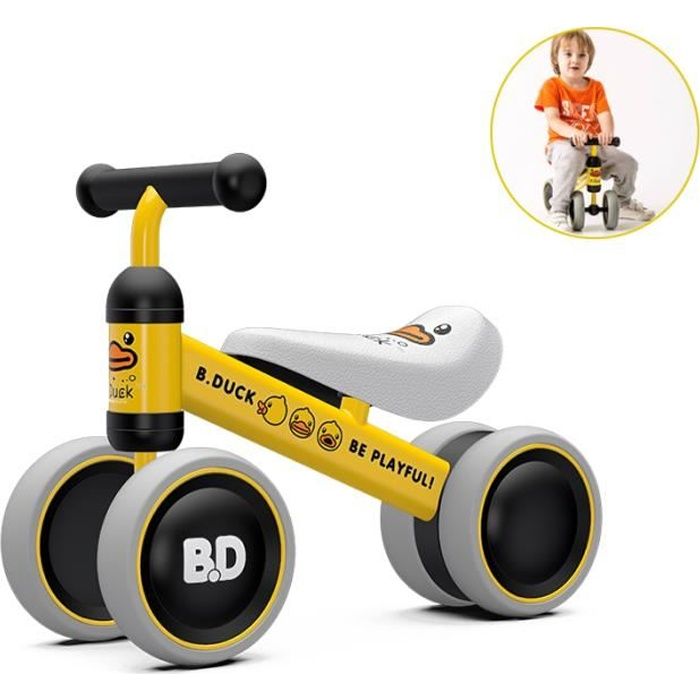 Porteur Bébé Vélo d'équilibre Educatif Baby Walker Jouet Enfant Tricycle Sans Pédales 1-2 ans Premier Cadeau d'Anniversaire Noël