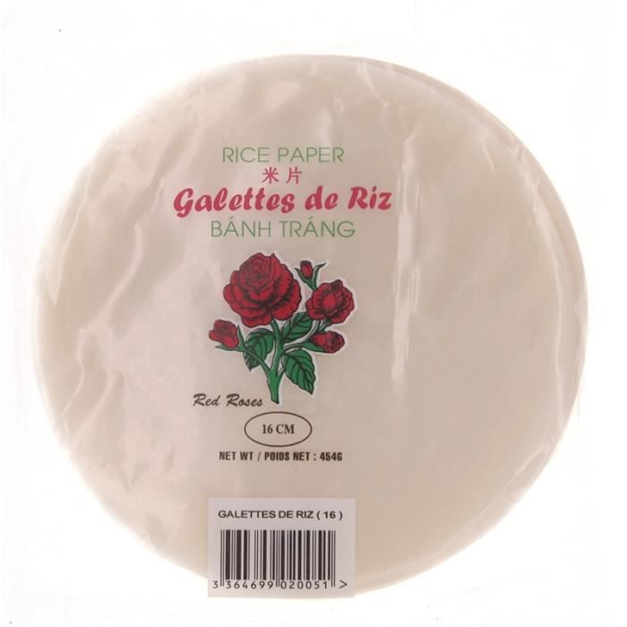 Galettes, Feuilles de riz Red Roses 454g
