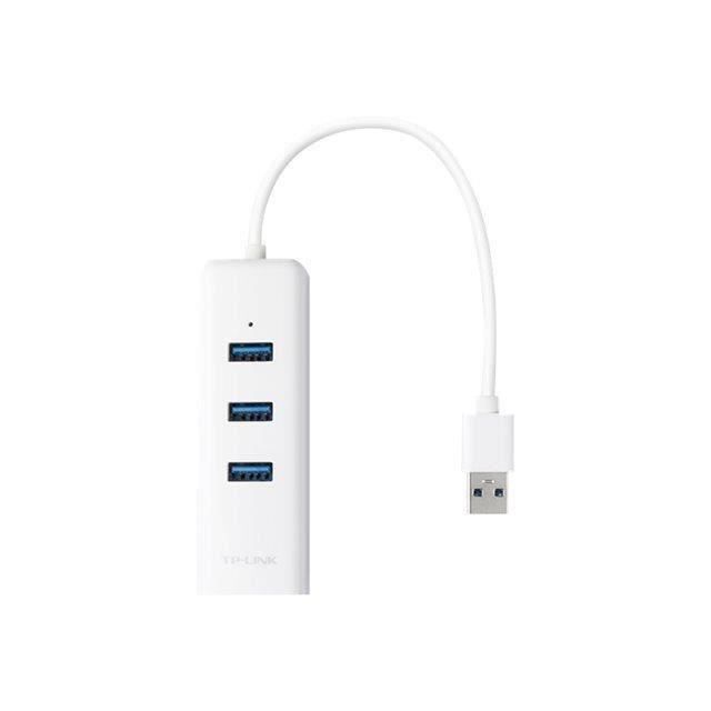 TP-Link UE330 Adaptateur USB 3.0 Ethernet Gigabit & HUB USB 3.0 avec 3 ports USB