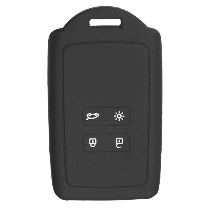NEUFU 4-Boutons Housse de Cle Télécommande Protection Pour Renault koleos Kadjar 2016 2017 Noir Sh69786