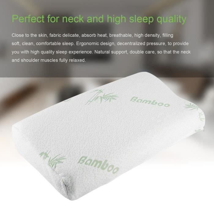 1 Bon Sommeil POUR VOUS Oreiller de mémoire en fibre de polyester 50*30*10cm pour Cou orthopédique Soins de Santé