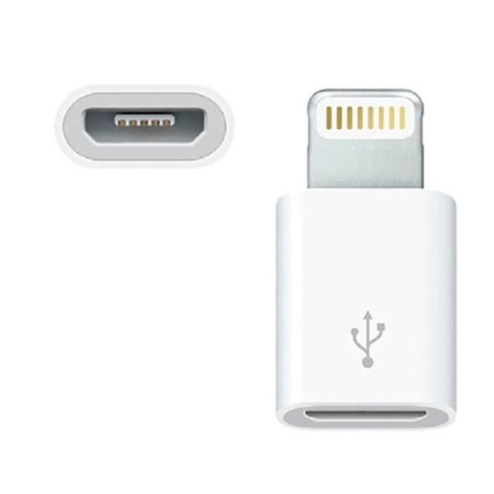 Go4U Adaptateur iPhone5 5S Lightning to Micro USB iPod nano (7G) iPod touch (5G)