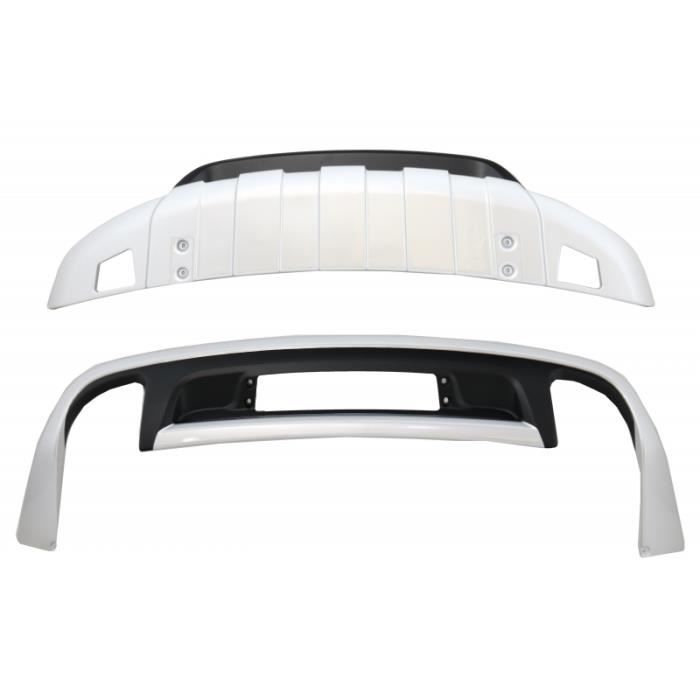 Plaques protection tout terrain pour VW Touareg 7P MK2 2010-2014 argent noir
