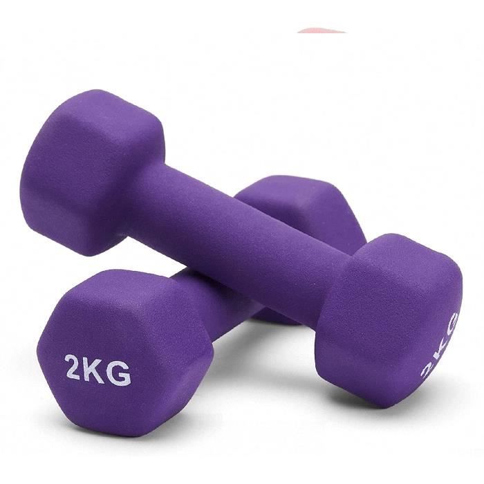 99>AMGYM Paire d'haltères de 1KG 1.5KG 2KG 3KG 4KG dans Diffrents Poids, Haltères en Néoprène Hex Dumbbells, FitnParent