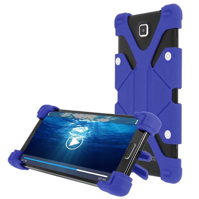Coque smartphone 3.8 à 4.7 pouces Universel Bumper Silicone bleu Mode Support