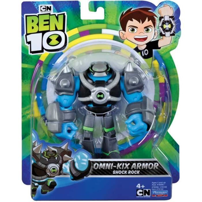 Ben 10 - Figurine articulée - 12 cm - BEN46420 - Omni-kix Armor - Shock Rock - Neuf