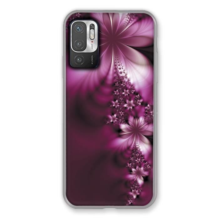 Coque Pour Xiaomi Redmi Note 10 5G Fleur Violette Montante taille unique