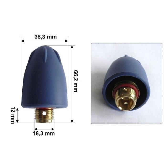 BOUCHON CHAUDIERE MALE 3/8 5,5 BAR BLEU POUR CENTRALE VAPEUR DELONGHI - BVMPIECES