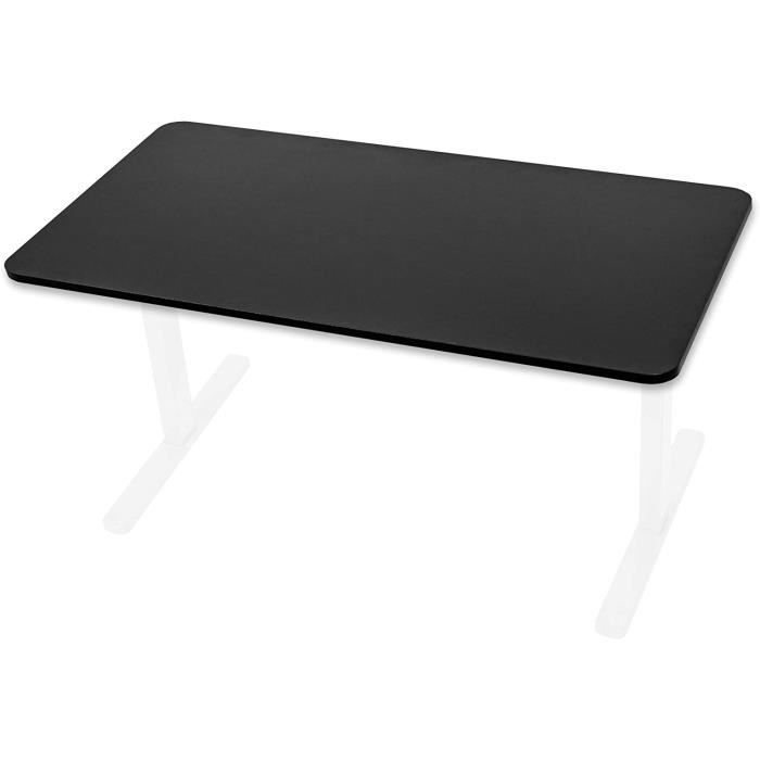 Duronic TT187 BK Plateau de Bureau Assis-Debout Noir - 180 x 70 cm - MDF - Pieds Disponibles séparément