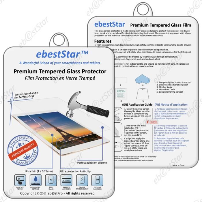 ebestStar ® Film protection écran VERRE Trempé pour Samsung Galaxy Tab S3 9.7 SM-T820, SM-T825