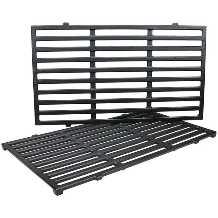GFTIME 7637 44,5 CM Fonte Grille Cuisson pour Weber Spirit I & II 200, Spirit 200 E/S-210, E/S-220 ( Boutons de Commande Avant )