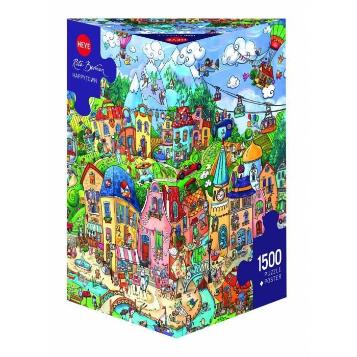 MERCIER Puzzle 1500 pièces Happytown Berman - 60 x 80 cm